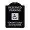Signmission Reserved Parking Tenants No Visitors W/ Graphic Heavy-Gauge Aluminum Sign, 24" x 18", BS-1824-23005 A-DES-BS-1824-23005 - alternate 1